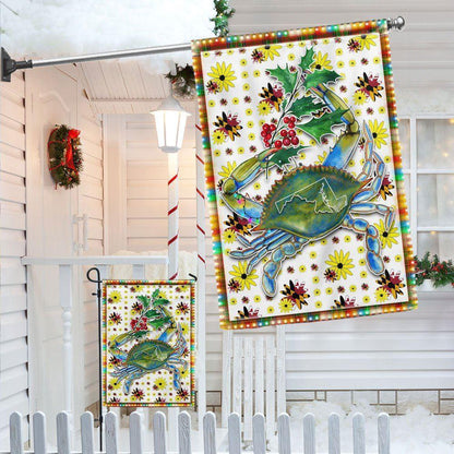 Maryland Blue Crab Flag, Christmas Outdoor Decor Decoration