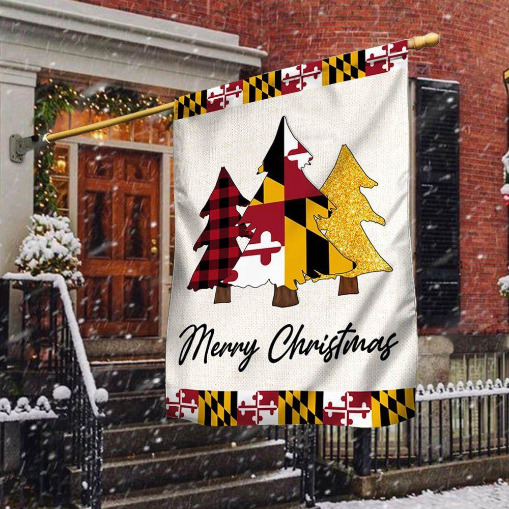 Maryland Christmas Flag Christmas Tree Maryland Christmas Decor, Christmas Outdoor Decor Decoration