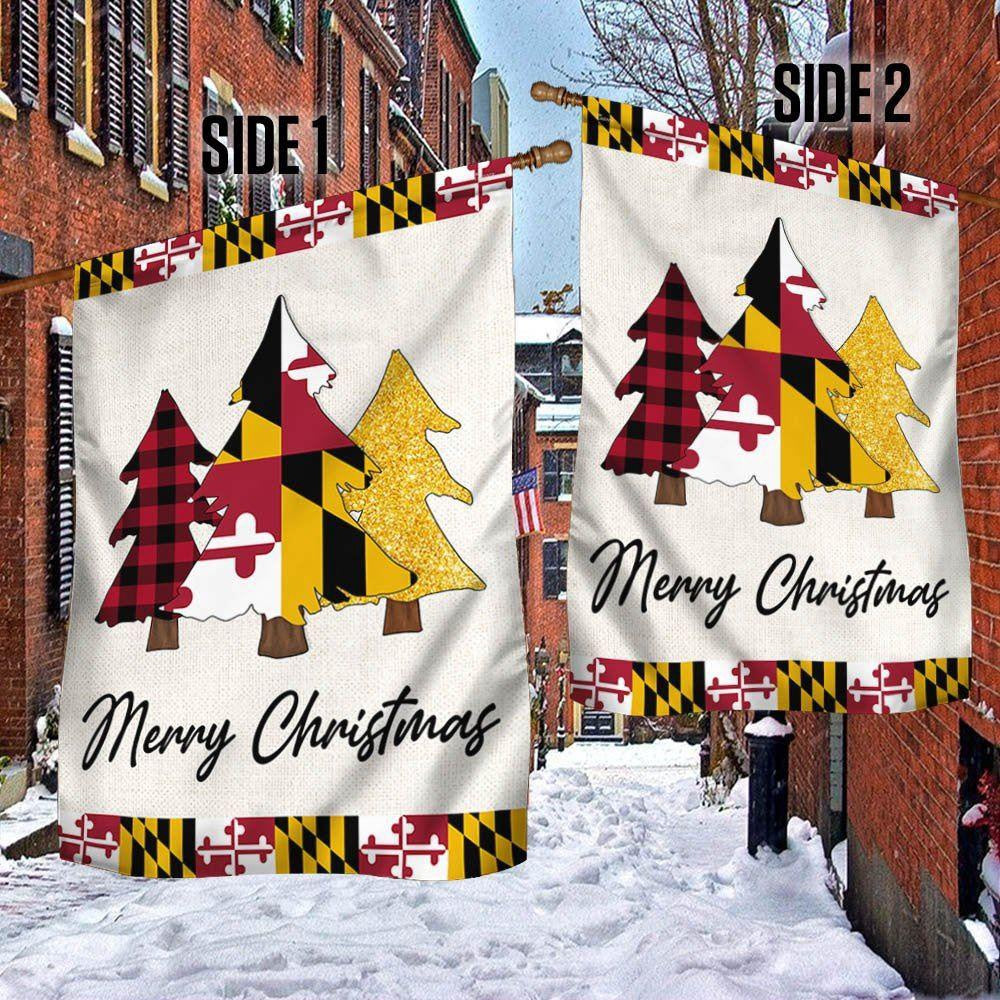 Maryland Christmas Flag Christmas Tree Maryland Christmas Decor, Christmas Outdoor Decor Decoration