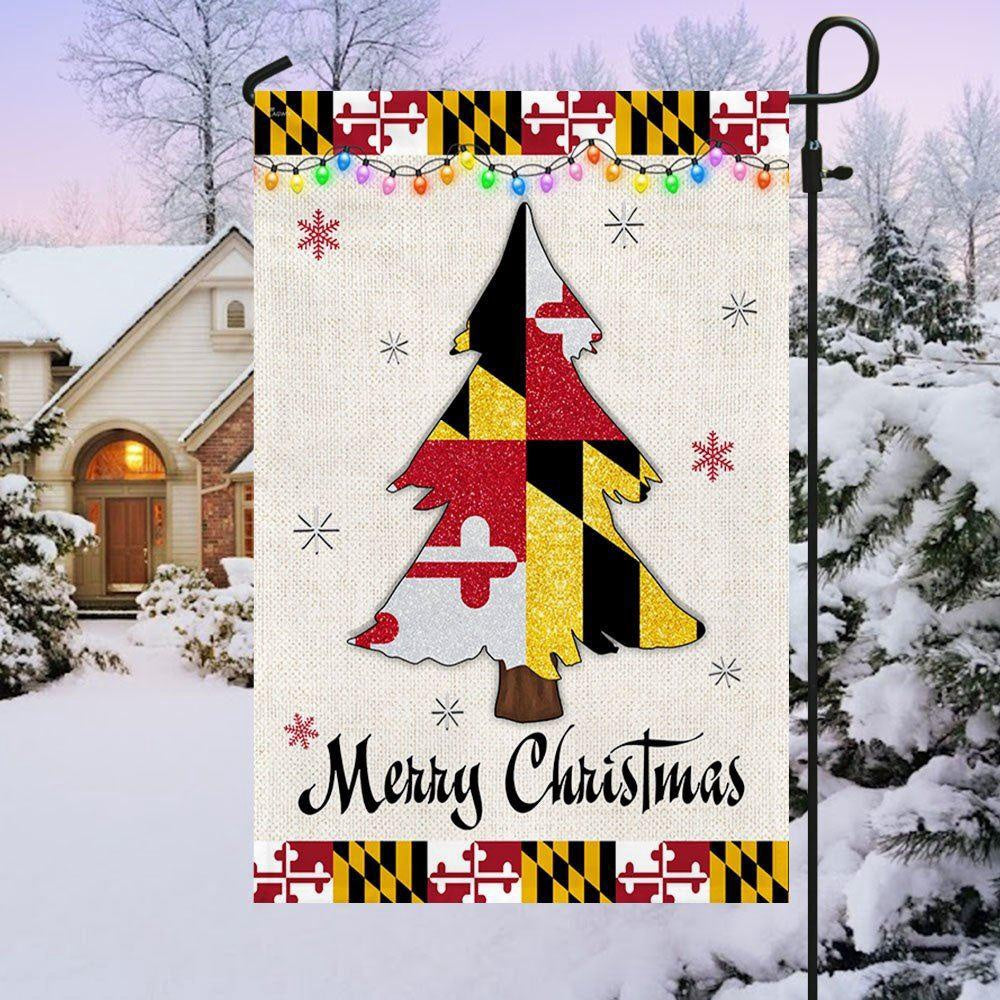 Maryland Christmas Flag Christmas Tree Maryland Christmas Decor, Christmas Outdoor Decoration