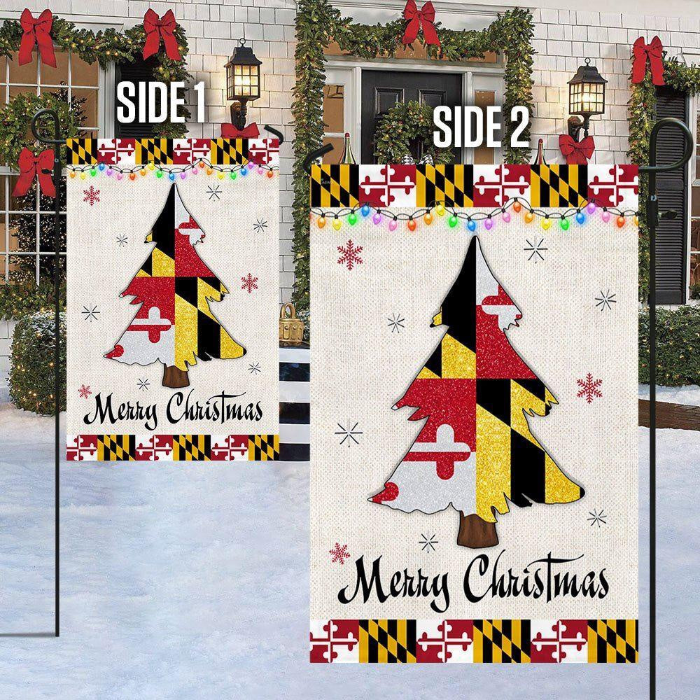 Maryland Christmas Flag Christmas Tree Maryland Christmas Decor, Christmas Outdoor Decoration