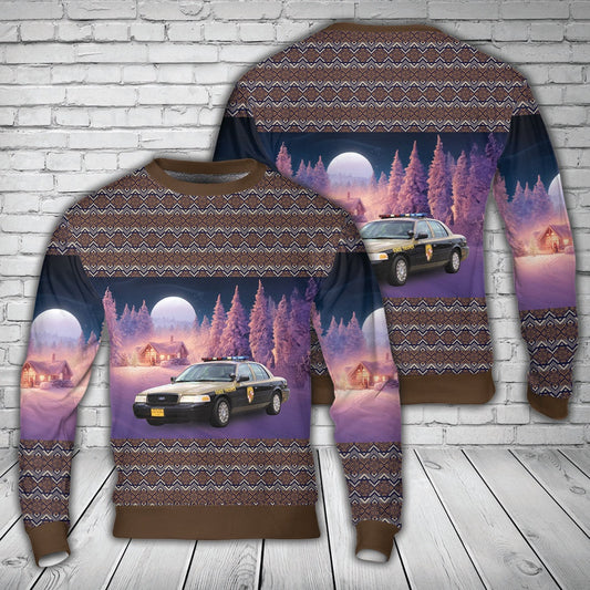 Maryland State Police Car Christmas AOP Sweater, Christmas Ugly Sweater, Sweater Xmas, Ugly Sweater