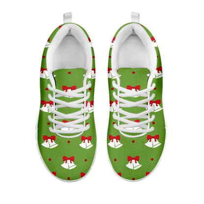 Merry Christmas Bells Pattern Print Shoes Sneaker, Christmas Shoes, Chistmas Sneaker, Christmas Running Shoes