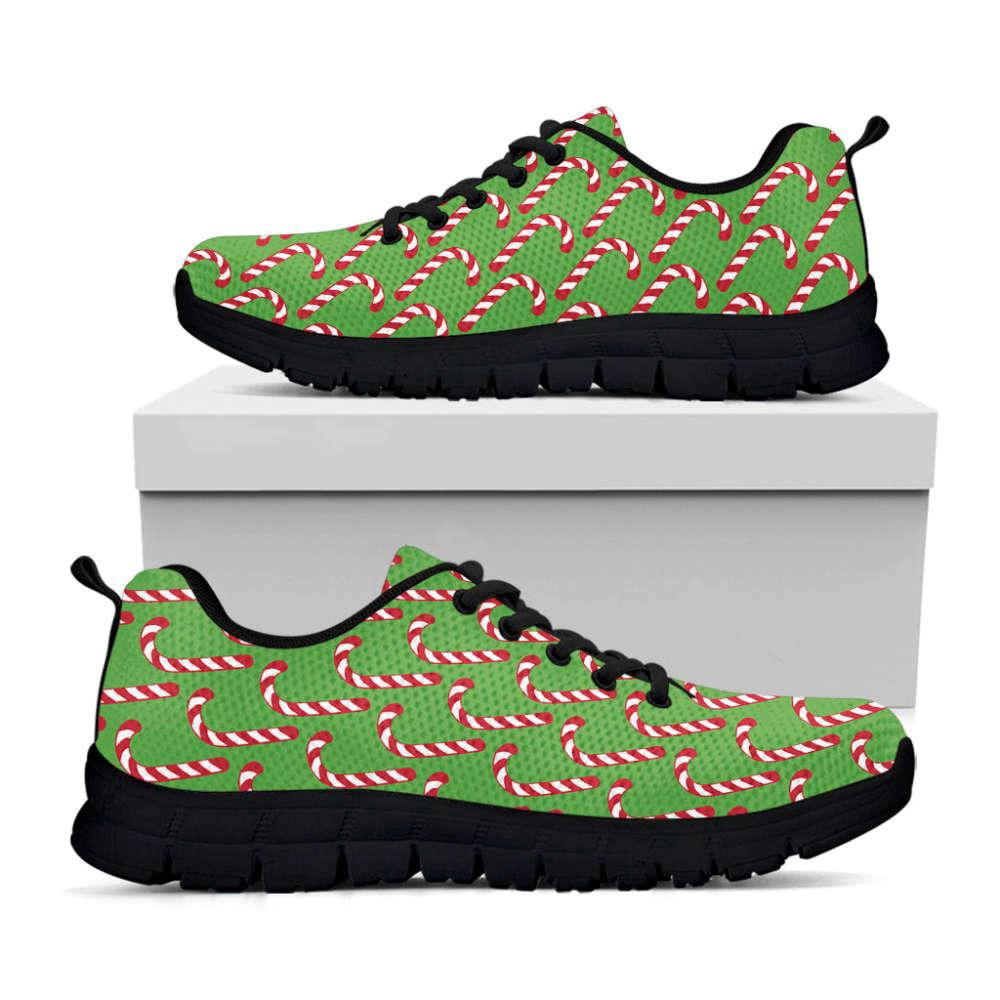 Merry Christmas Candy Cane Pattern Print Shoes Sneaker, Christmas Shoes, Chistmas Sneaker, Christmas Running Shoes