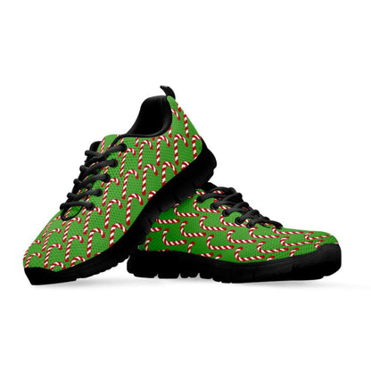 Merry Christmas Candy Cane Pattern Print Shoes Sneaker, Christmas Shoes, Chistmas Sneaker, Christmas Running Shoes