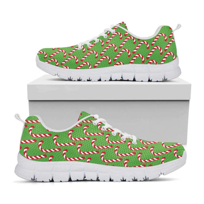 Merry Christmas Candy Cane Pattern Print Shoes Sneaker, Christmas Shoes, Chistmas Sneaker, Christmas Running Shoes