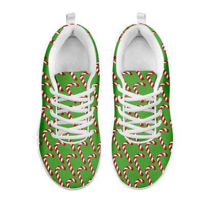 Merry Christmas Candy Cane Pattern Print Shoes Sneaker, Christmas Shoes, Chistmas Sneaker, Christmas Running Shoes