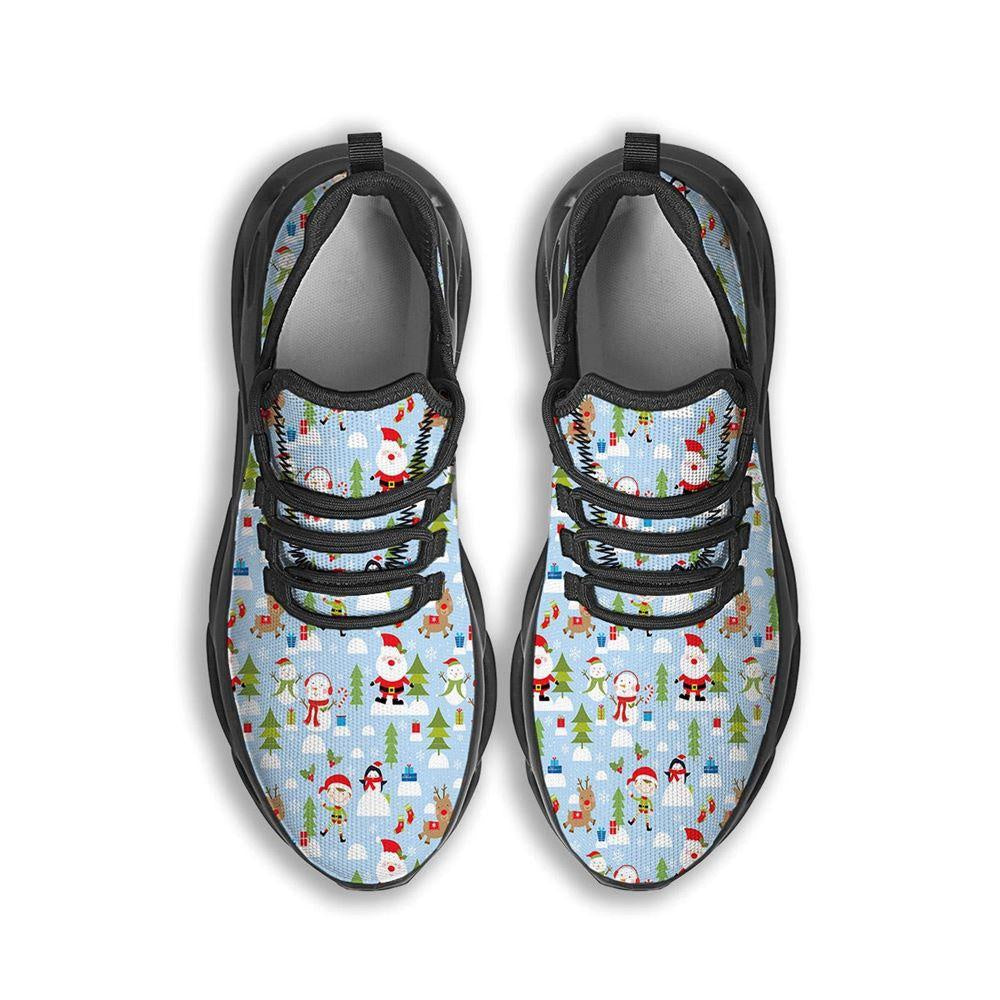 Merry Christmas Cute Print Pattern Black Max Soul Shoes, Christmas Sneakers, Christmas Shoes, Christmas Clunky Sneaker