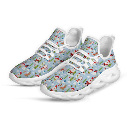 Merry Christmas Cute Print Pattern White Max Soul Shoes, Christmas Sneakers, Christmas Shoes, Christmas Clunky Sneaker