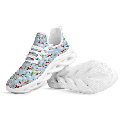 Merry Christmas Cute Print Pattern White Max Soul Shoes, Christmas Sneakers, Christmas Shoes, Christmas Clunky Sneaker