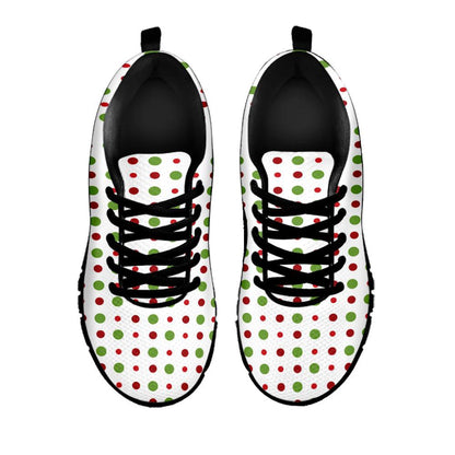 Merry Christmas Dots Pattern Print Shoes Sneaker, Christmas Shoes, Chistmas Sneaker, Christmas Running Shoes