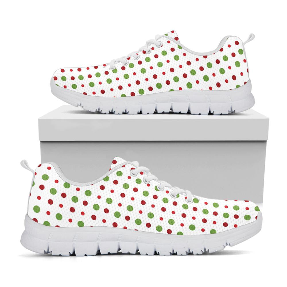 Merry Christmas Dots Pattern Print Shoes Sneaker, Christmas Shoes, Chistmas Sneaker, Christmas Running Shoes