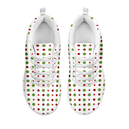 Merry Christmas Dots Pattern Print Shoes Sneaker, Christmas Shoes, Chistmas Sneaker, Christmas Running Shoes