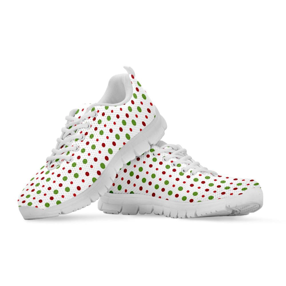 Merry Christmas Dots Pattern Print Shoes Sneaker, Christmas Shoes, Chistmas Sneaker, Christmas Running Shoes