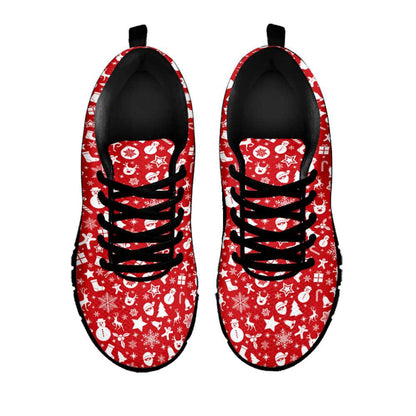 Merry Christmas Elements Pattern Print Shoes Sneaker, Christmas Shoes, Chistmas Sneaker, Christmas Running Shoes