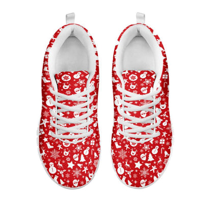 Merry Christmas Elements Pattern Print Shoes Sneaker, Christmas Shoes, Chistmas Sneaker, Christmas Running Shoes