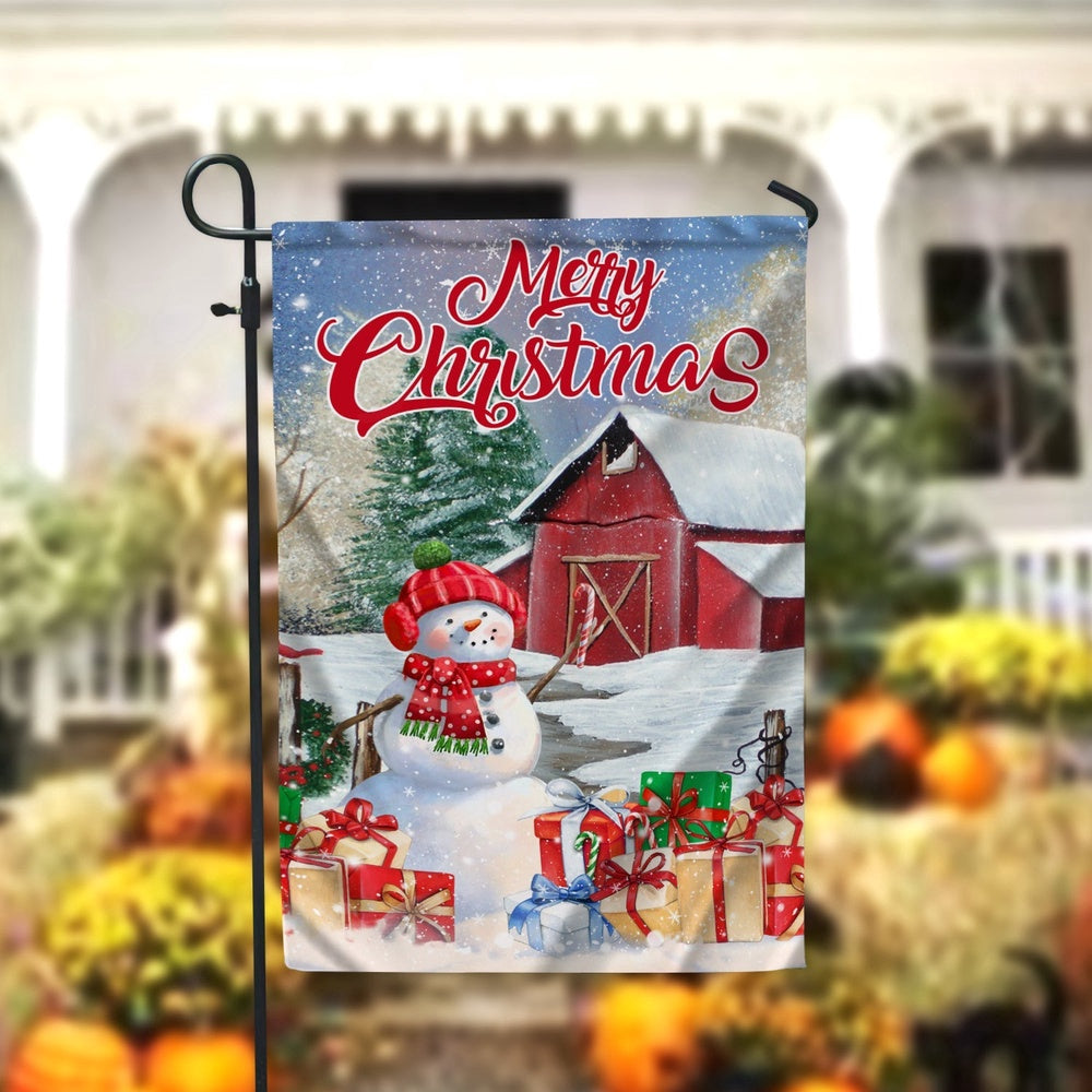 Merry Christmas Farmhouse Garden FlagXmas, Garden Flags, Outdoor Xmas Flags, Christmas Outdoor Decor