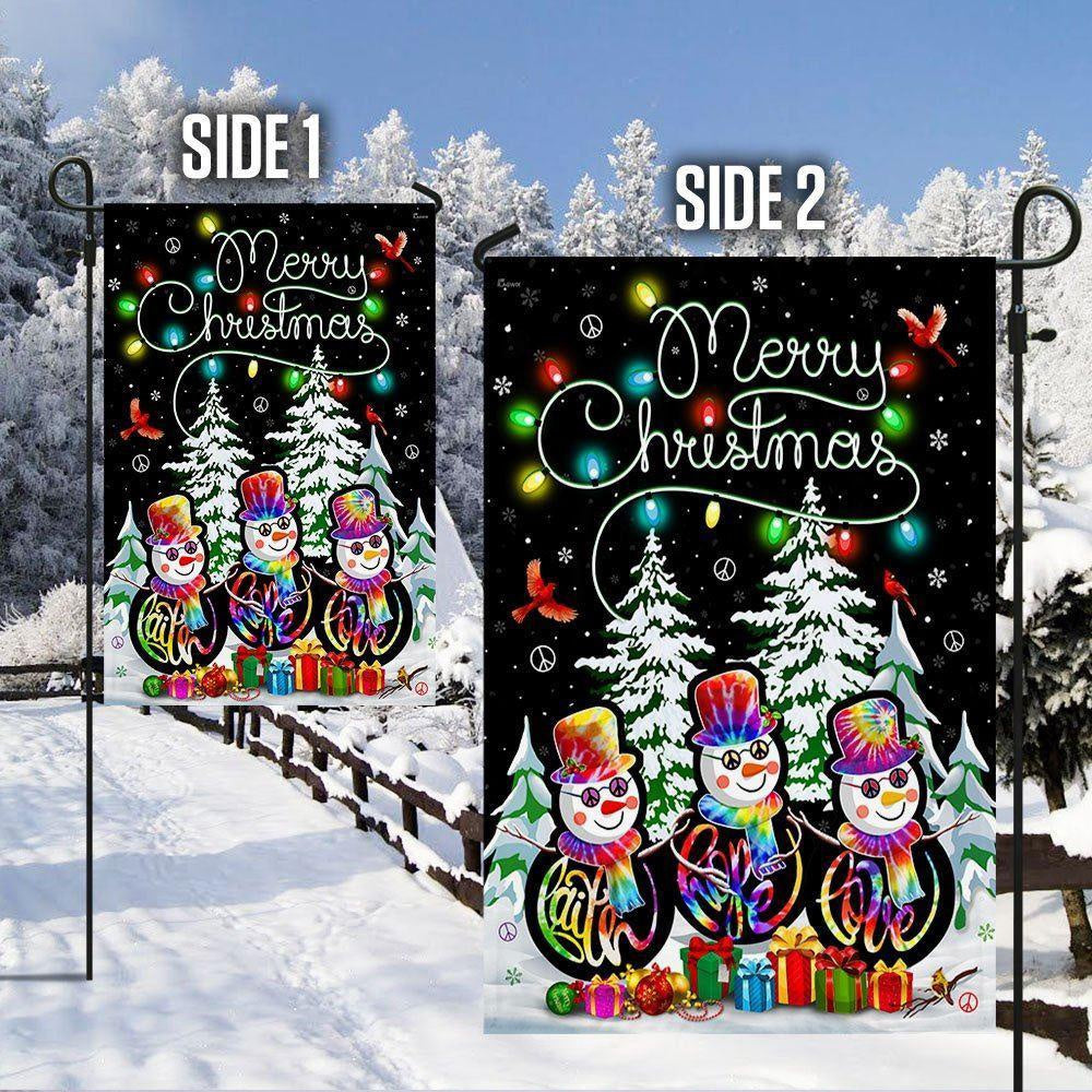 Merry Christmas Flag Faith Hope Love, Christmas Outdoor Decor Decoration