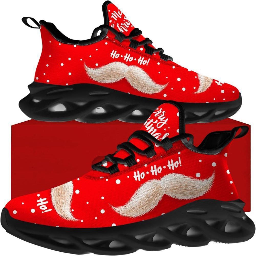 Merry Christmas Santa Claus Mustache Max Soul Shoes, Christmas Sneakers, Christmas Shoes, Christmas Clunky Sneaker