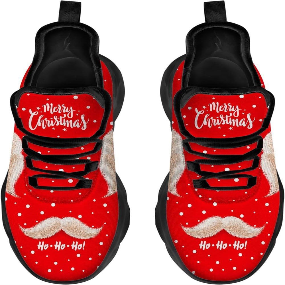 Merry Christmas Santa Claus Mustache Max Soul Shoes, Christmas Sneakers, Christmas Shoes, Christmas Clunky Sneaker