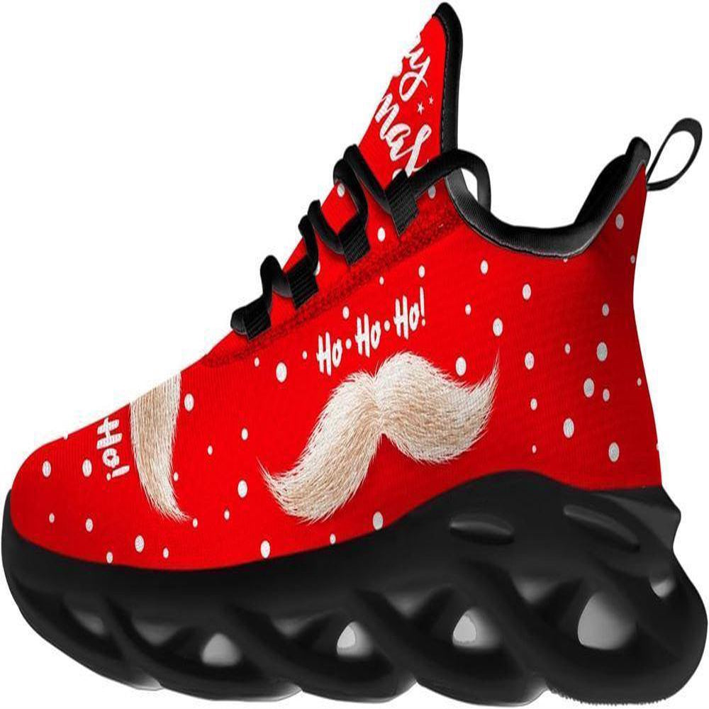 Merry Christmas Santa Claus Mustache Max Soul Shoes, Christmas Sneakers, Christmas Shoes, Christmas Clunky Sneaker