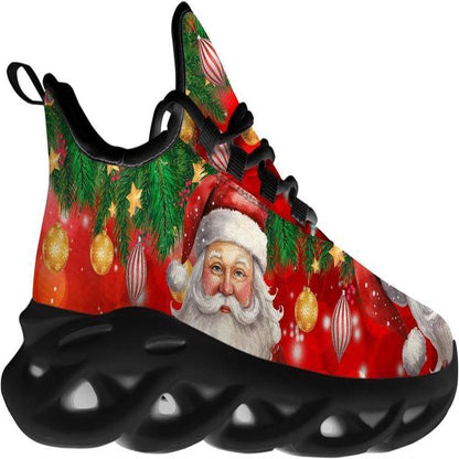 Merry Christmas Santa Max Soul Shoes, Christmas Sneakers, Christmas Shoes, Christmas Clunky Sneaker