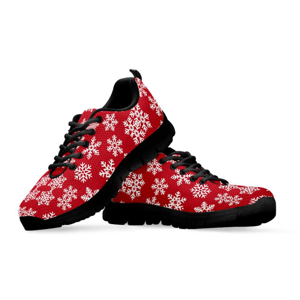 Merry Christmas Snowflakes Pattern Print Shoes Sneaker, Christmas Shoes, Chistmas Sneaker, Christmas Running Shoes