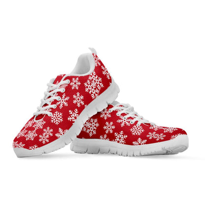 Merry Christmas Snowflakes Pattern Print Shoes Sneaker, Christmas Shoes, Chistmas Sneaker, Christmas Running Shoes