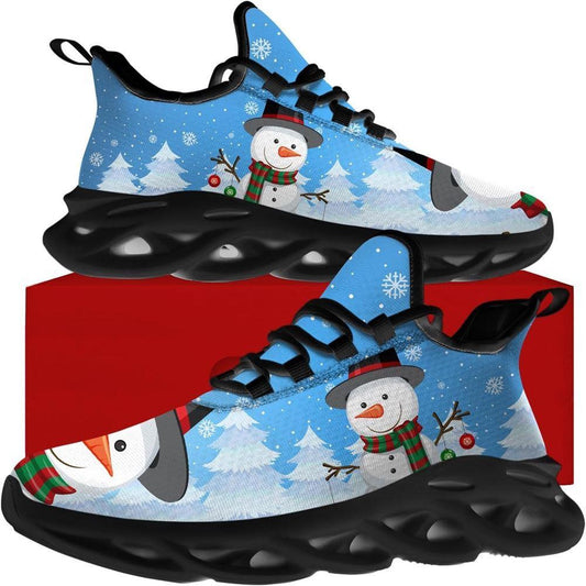 Merry Christmas Snowman Max Soul Shoes, Christmas Sneakers, Christmas Shoes, Christmas Clunky Sneaker