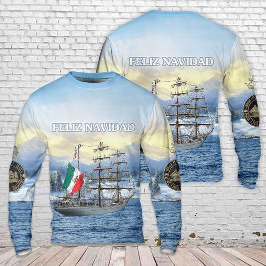 Mexican Navy ARM Cuauhtémoc (BE01) Christmas Sweater, Christmas Ugly Sweater, Sweater Xmas, Ugly Sweater