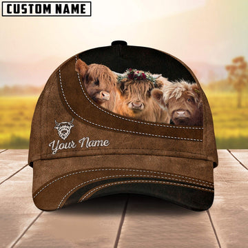 Miniature Highland Happiness Customized Name Cap, Farmer Cap, Cap For Farmers, Best Farm Hat, Farm Use Hat