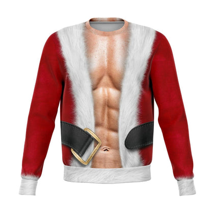 Muscle Santa Sexy Christmas Ugly Sweater, Christmas Ugly Sweater, Sweater Xmas, Ugly Sweater