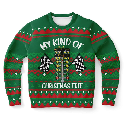 My Kind Of Christmas Tree Car Racing Ugly Christmas Sweater, Christmas Ugly Sweater, Sweater Xmas, Ugly Sweater