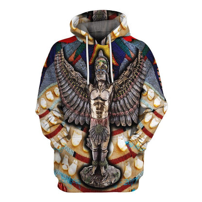 Native American Statue All Over Print Hoodie, Native American Hoodie, 3D Native American Hoodie