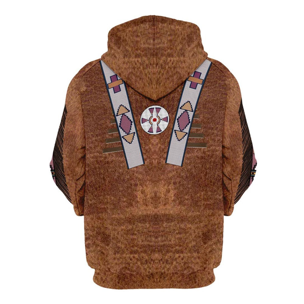 Native American Symbol All Over Print Hoodie, Native American Hoodie, 3D Native American Hoodie