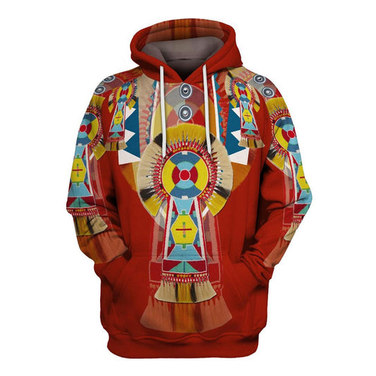 Native American Symbol Pattern All Over Print Hoodie, Native American Hoodie, 3D Native American Hoodie