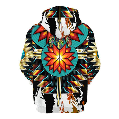 Native American Symmetry All Over Print Hoodie, Native American Hoodie, 3D Native American Hoodie