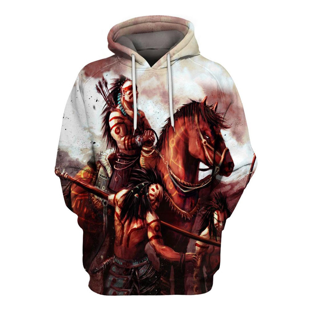 Native American The Fight All Over Print Hoodie, Native American Hoodie, 3D Native American Hoodie