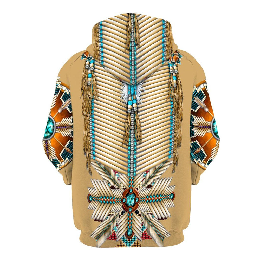 Native American Turquoise Eagle All Over Print Hoodie, Native American Hoodie, 3D Native American Hoodie