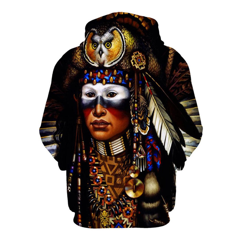 Native American Visual Art All Over Print Hoodie, Native American Hoodie, 3D Native American Hoodie