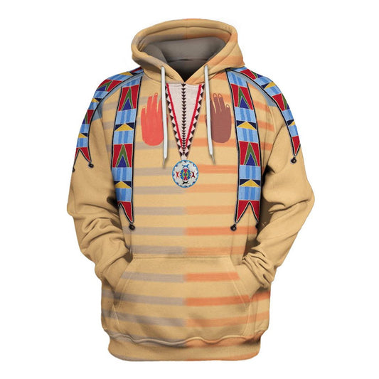 Native American Wave All Over Print Hoodie, Native American Hoodie, 3D Native American Hoodie