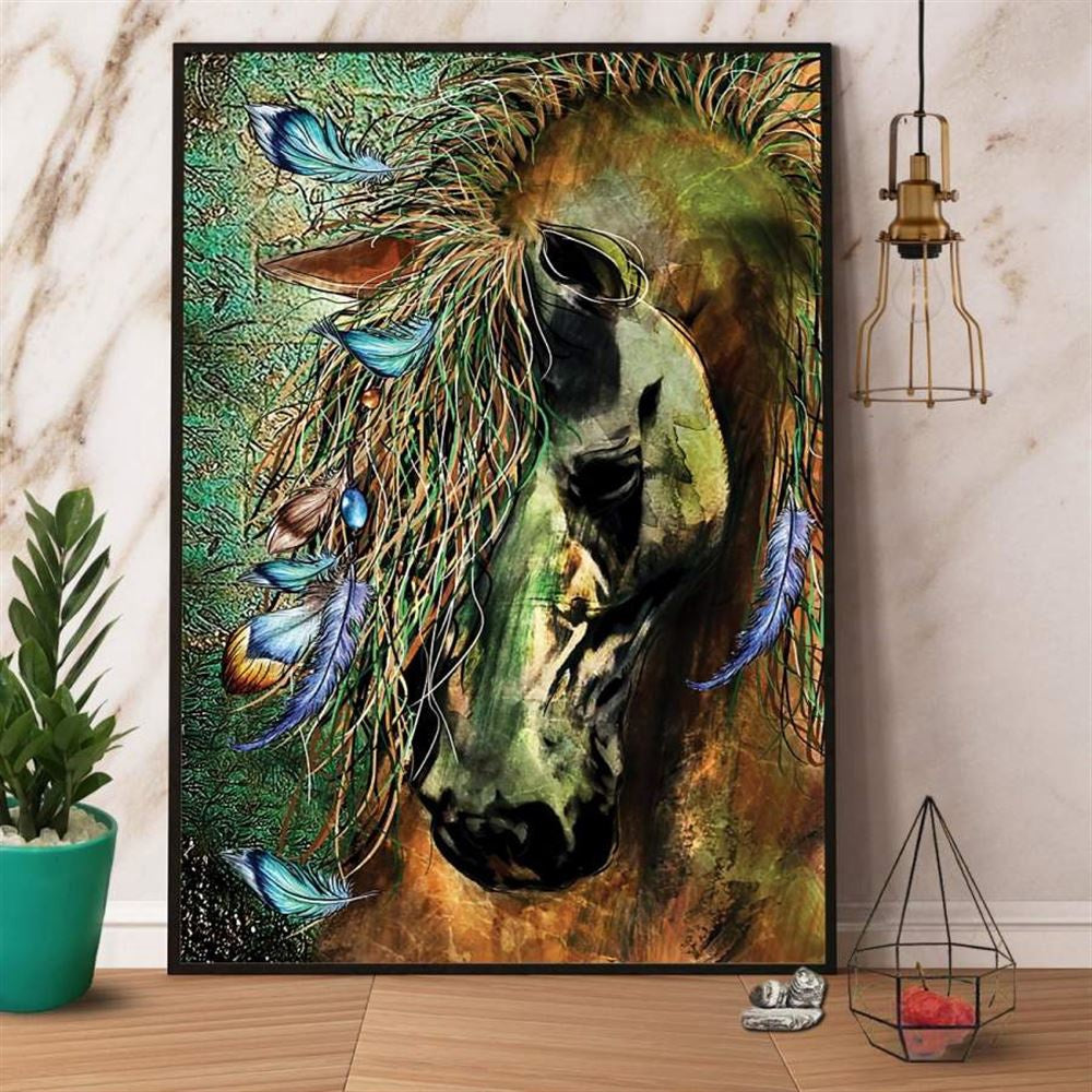 Native Horse Face Country Barn Farmer Canvas, Farm Canvas, Farm Art Decor