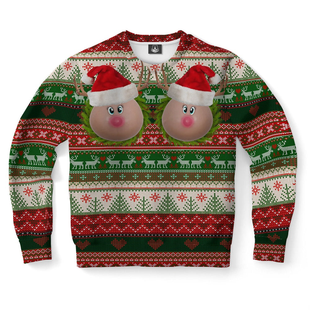 Naughty Reindeer Ugly Christmas Sweater, Christmas Ugly Sweater, Sweater Xmas, Ugly Sweater