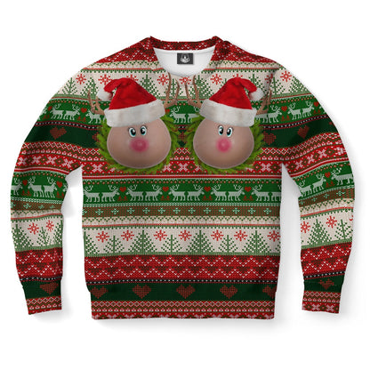 Naughty Reindeer Ugly Christmas Sweater, Christmas Ugly Sweater, Sweater Xmas, Ugly Sweater