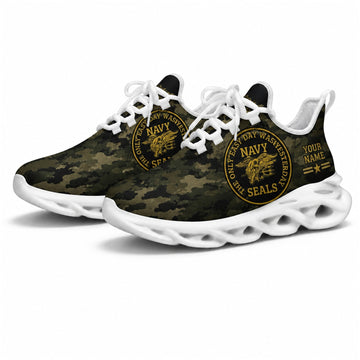 Custom Name Navy Seals Veteran Max Soul Shoes, Veteran Sneaker