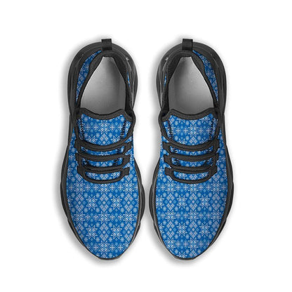 Nordic Knitted Christmas Print Pattern Black Max Soul Shoes, Christmas Sneakers, Christmas Shoes, Christmas Clunky Sneaker