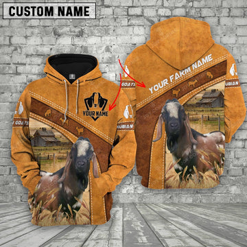 Nubian Goats Custom Name Retro Hoodie, Farmer Hoodie, Custom Farm Shirts, Farmer T Shirt