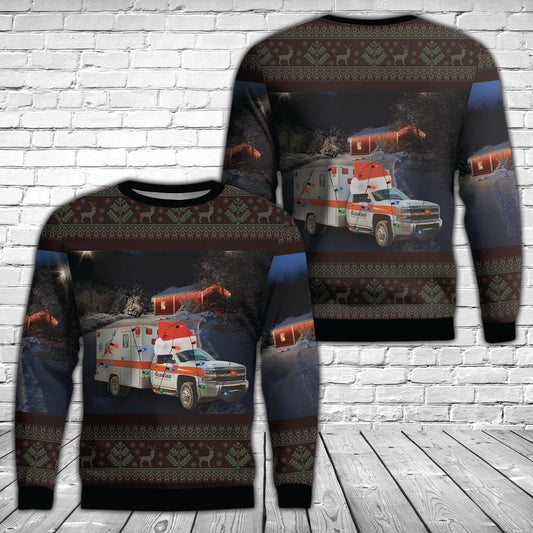Ocean Springs, Mississippi, Acadian Ambulance Mississippi Christmas AOP Ugly Sweater, Christmas Ugly Sweater, Sweater Xmas, Ugly Sweater