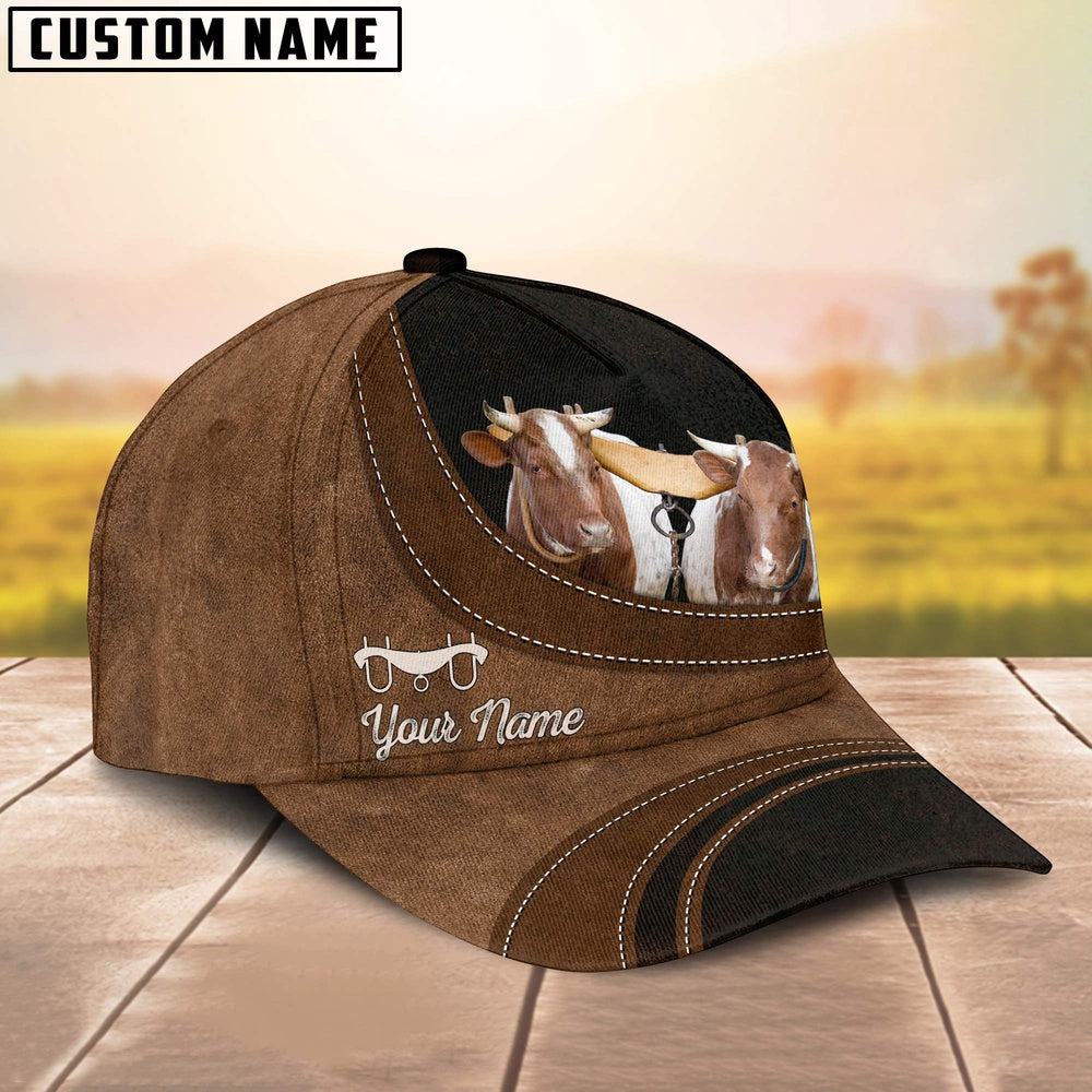 Oxen Cattle Happiness Customized Name Cap, Farmer Cap, Cap For Farmers, Best Farm Hat, Farm Use Hat