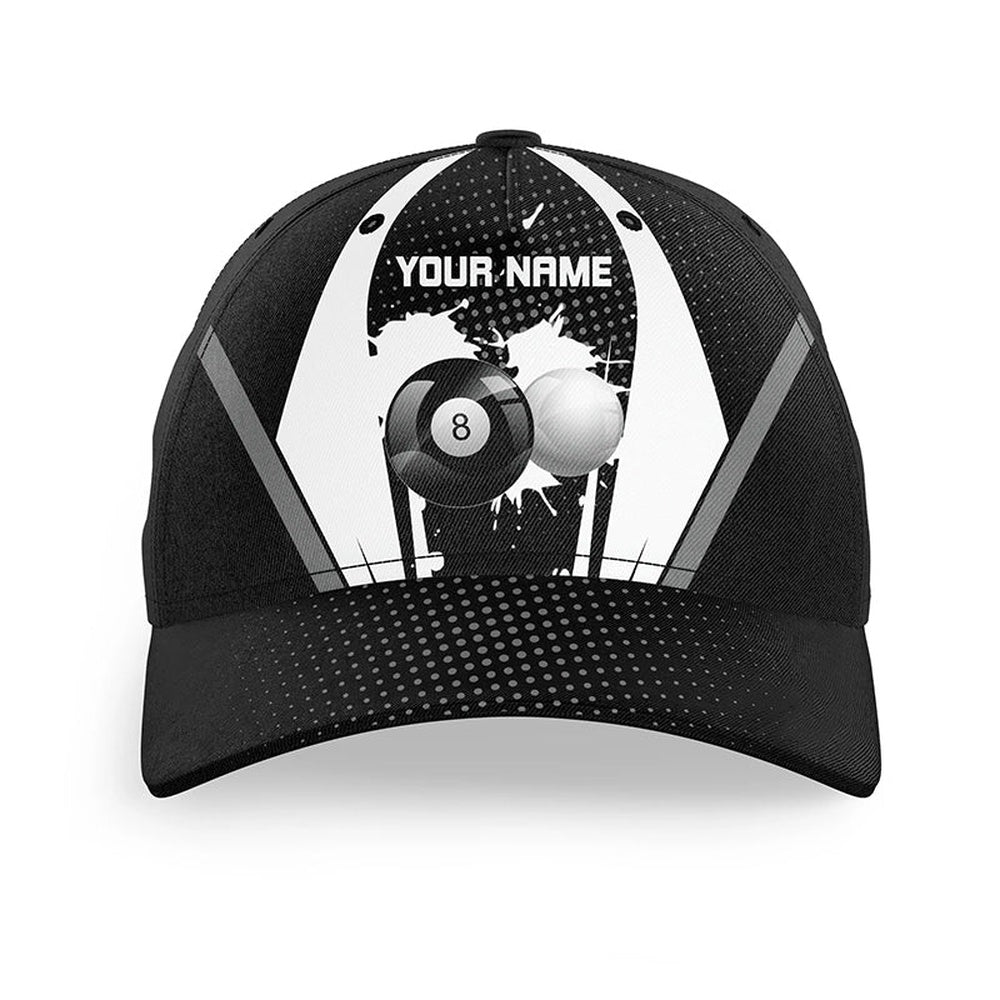 Paint 8 Ball Billiard Hats For Pool Player, Top Hat Billiards Custom Billiard Gift Ideas, Personalized Billiard Team Cap Hats